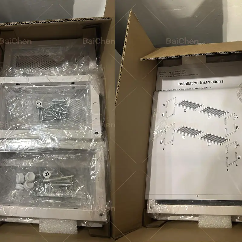 Under-sink storage rack packaging